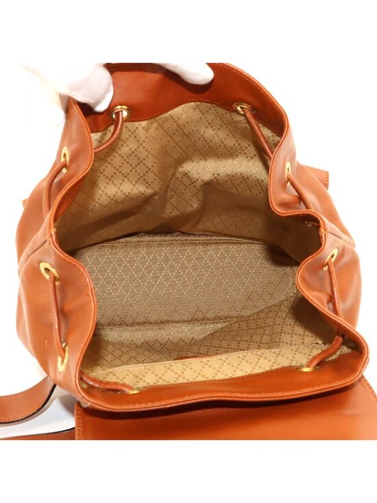 Gucci Bamboo Backpack Leather Brown Gold main image 6